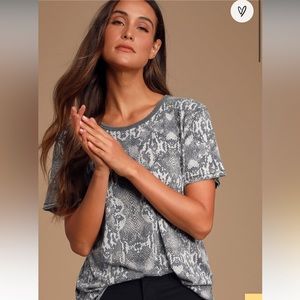 Free People Snake print Tee Shirt